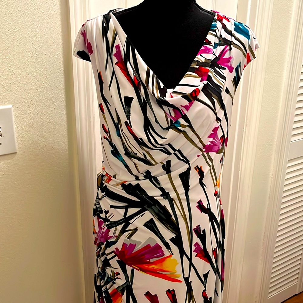 Ronni Nicole floral ruched dress
